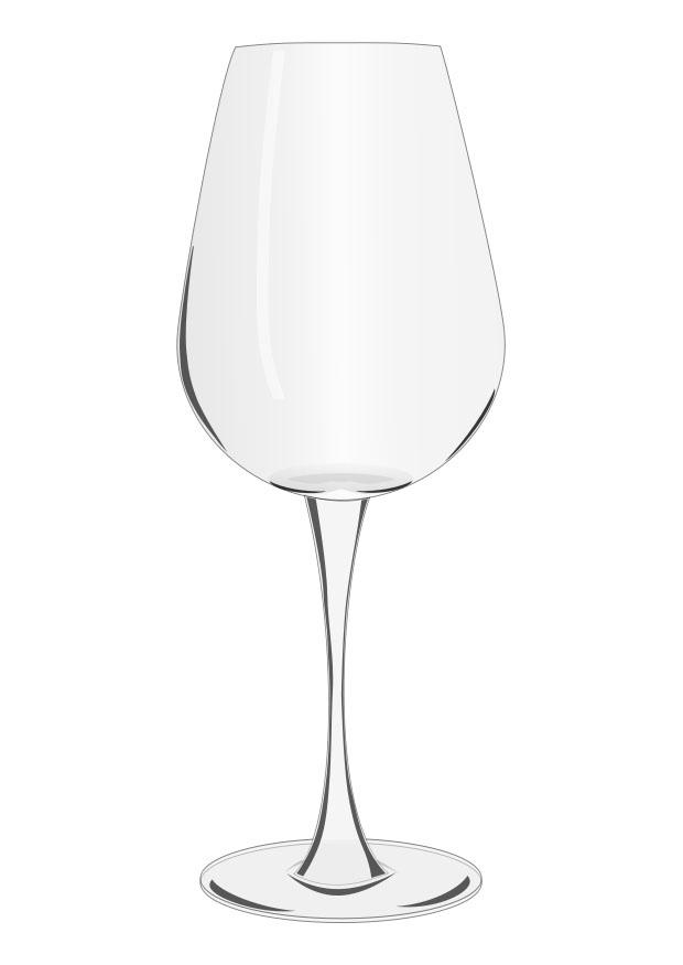 Coloriage verre A  vin